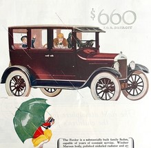 Ford Fordor Sedan 1926 Advertisement Lithograph Automobilia Child Umbrel... - $1,169.19 MXN