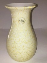 Hand blown by Creative Artisans Margie&#39;s Garden Yellow Vase - £19.94 GBP