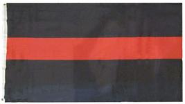 Trade Winds 3x5 Fire Fighter Dept Memorial Thin Red Line 3&#39;x5&#39; Premium 100D Poly - £5.50 GBP
