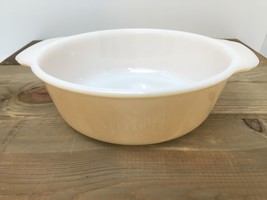 Fire King Vintage Casserole Dish Peach Lustre 1.5 Qt Made In The USA - $14.80