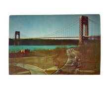 Vintage Postcard George Washington Bridge u Lumitone Prolacprint Brown Bros Phot - £8.47 GBP