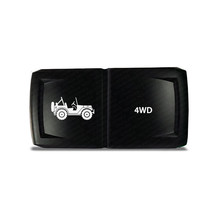 CH4x4 Rocker Switch V2  4WD Symbol - Horizontal  - Red  LED - £13.18 GBP