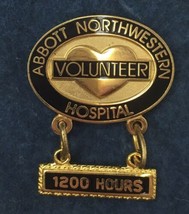 Abbott Northwestern Hospital 1200 Volunteer Hours Lapel Pin Minneapolis MN - £13.51 GBP