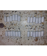 23JJ02 SPRINGS FROM CRIB, WHITE, 24 PCS, SOME RUST STAINS, 2-1/4&quot; X 1&quot; X... - £6.80 GBP