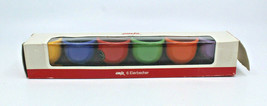 Emsa Egg Cups Stand Holder Plastic Multi Color West Germany Set of 6 Vin... - $36.17