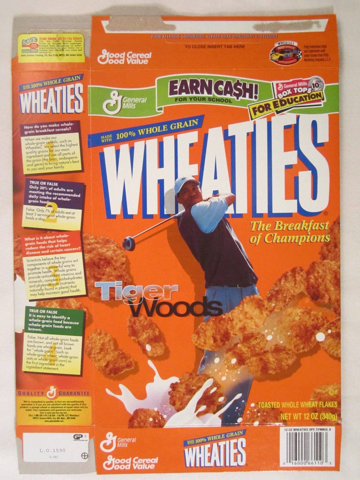 MT WHEATIES Cereal Box 2000 12oz TIGER WOODS [G7E9b] - $4.78
