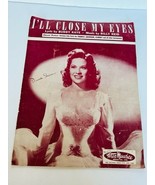 Music Sheet Vtg Ephemera song book 1946 Dinah Shore I&#39;ll Close My Eyes R... - $13.81