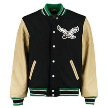 Black Wool And Genuine Leather Jacket - $2,390.89 MXN+