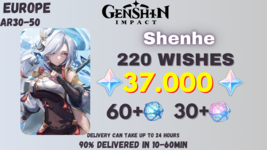 Genshin Impact | Shenhe, 37000 GEMS, 220+ WISHES | EUROPE-show original ... - £27.08 GBP