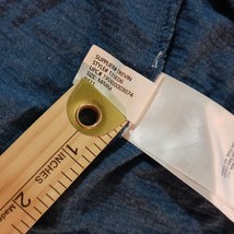 Chaps T-Shirt Men's Size Medium Long Sleeve Henley 3-Button Blue Cotton Blend image 7