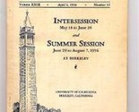 University of California Intersession &amp; Summer Session Bulletin 1936 Ber... - £23.51 GBP