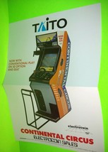 Electrocoin Continental Circus Arcade FLYER Original NOS Art Sheet Rare Euro - £46.82 GBP