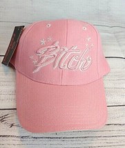 BITCH Ball Cap Pink NEW w/ tags Haina Adjustable Golf Softball Casual Summer Hat - £19.42 GBP