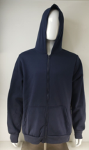 Full-Zip Hoodie Fleece Jacket Long Sleeve Sweatshirt Men Blue Small SKU ... - $22.40