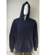 Full-Zip Hoodie Fleece Jacket Long Sleeve Sweatshirt Men Blue Small SKU ... - $30.63 CAD