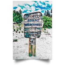 Satin Portrait Poster "Ansel Adams Wilderness Area" (Green theme) - £11.09 GBP - £29.56 GBP