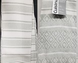 Set of 2 Different Jumbo Textured Towels(18&quot;x28&quot;) STRIPES &amp;DIAMONDS,Cuis... - $14.84