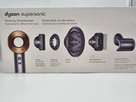 Dyson Supersonic Hair Dryer Set Nickel/Copper with Attachments AUTHENTIC, SEALED - £311.09 GBP