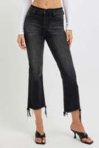 RISEN Full Size Raw Hem Cropped Flare Jeans Plus Size - $48.00+