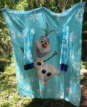 Disney Olaf Frozen Snowman 54” X 42” Youth Size Fleece Blanket Style Snuggie - £13.54 GBP
