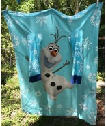 Disney Olaf Frozen Snowman 54” X 42” Youth Size Fleece Blanket Style Snu... - $23.44 CAD