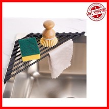 Compact Triangle Dish Drying Rack: Heat Safe, Adjustable Sink Organizer ... - $29.09