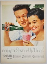 1958 Print Ad 7UP Soda Pop Couple Make Seven Up Ice Cream Float - £13.43 GBP