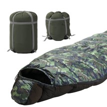 Army Sleeping Bag for Adults up to 6&#39;2&quot;ft | 0 to -10°C Lightweight Waterproof Wi - £69.77 GBP