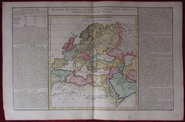 1783 Quatrieme Age Antique Map Desnos Mornas Europe Africa Solomon Temple - £120.51 GBP