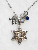 NEW Silver Hanukkah Charm Necklace Star of David - £10.35 GBP