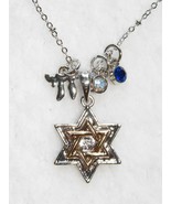 NEW Silver Hanukkah Charm Necklace Star of David - £10.40 GBP