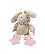 Bright Start Kids II Pink Cream Bunny Rabbit Baby Teether Rattle Plush T... - €29,98 EUR