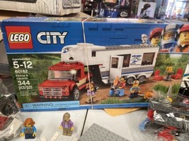 Lego City Pickup &amp; Caravan (60182) 99% Complete, Mini Figures Included - £35.94 GBP