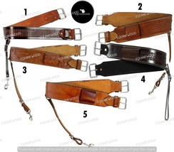 Western Premium Leather cinch for Western Saddle in 5+ Handtooled  Designed FREE - £65.16 GBP