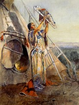 Sun Worship in Montana by Charles M Russell Western Giclee Art Print Ships Free - £31.06 GBP+