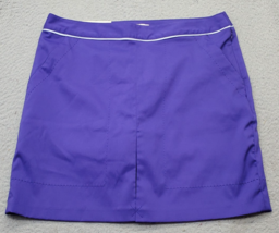 Greg Norman Golf Performance Fancy Skort Women&#39;s 8 Purple Slash Pocket S... - $29.41