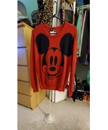 Mickey Mouse Disney Women’s Sweater Red & Black Graphic Pullover~XLarge - $26.73