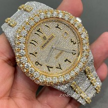 AP Moissanite Studded Diamond Watch, Stainless Steel Watch, Fully Iced Out Watch - £1,402.93 GBP