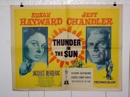 THUNDER IN THE SUN-1959-STYLE B-HALF SHEET VG - £49.75 GBP