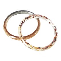 Set of 2 Resin Bangle Bracelet for Women Girls Fashion Jewelry - £12.78 GBP