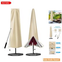 420D Waterproof Patio Umbrella Cover for 9ft-12ft Umbrellas with Zipper,... - $40.54