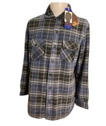 NWT Freedom Foundry Men&#39;s Fleece Plaid Long Sleeve Shirt Blue Multicolor... - $440.65 MXN