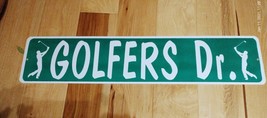 Long Large Vinyl Street Sign Golfers Drive 5&quot;X23&quot; Golf Golfing - $4.99