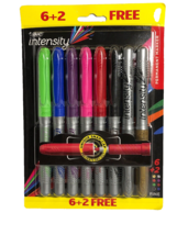 Bic Intensity Permanent Markers 8 Total Assorted Colors - £11.86 GBP