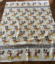 Disney Mickey Mouse Alarm Clock Felt zzzz Blanket Large 76x89 Vintage - £39.16 GBP
