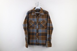 Vintage Fox Racing Mens Size Small Faded Flannel Collared Button Shirt Plaid - £30.97 GBP