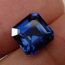 Natural emerald shape blue Sapphire size 8.13 carats from Madagascar - £69.69 GBP