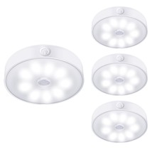 4 Pack Automatic Closet Light Motion Sensored,Stick Up Led Pantry Lights Indoor  - £20.84 GBP