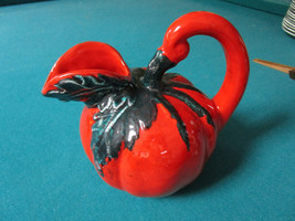 Red Pitcher Tomato Made In Italy By Pv Black LEAVES- 7 X 7&quot; Rare - £58.25 GBP