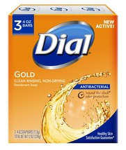 Dial Antibacterial Deodorant Bar Soap, Advanced Clean, Gold, 4 oz, 3 Bars - $18.99